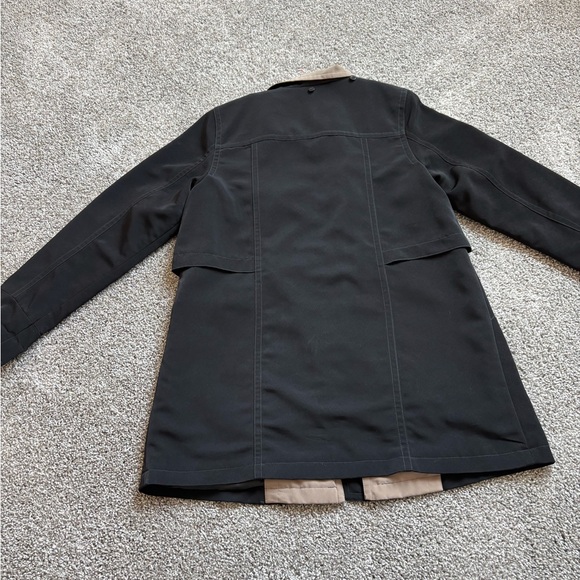 Women's Black Jacket with Tan Collar - Picture 6 of 7